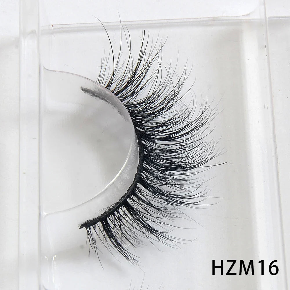 Dropshipping 15-18mm 3D Resuable Dramatic Wispy Mink Fake Eyelashes Makeup Strip False Lashes With Free Eyelash Packaging Boxes