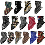 1PC Floral Print Multi-Function Scarf Neck Cover Face Mask Cycling Balaclava Bandana Scarf Cap Headwear Outdoor Sport Accessory