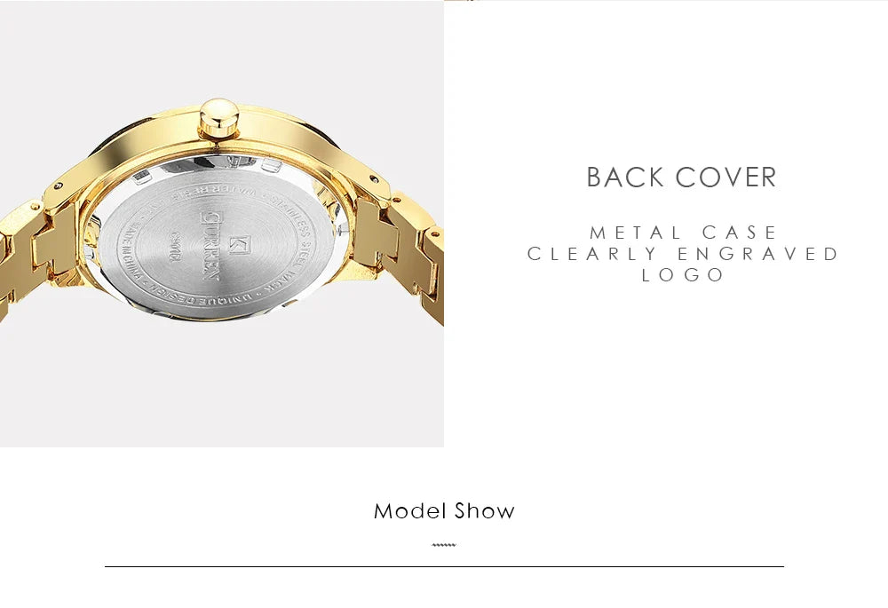 Curren 9015 Women Watches Luxury Gold Black Full Steel Dress Jewelry Quartz Watch Ladies Fashion Elegant Clock Relogio Feminino