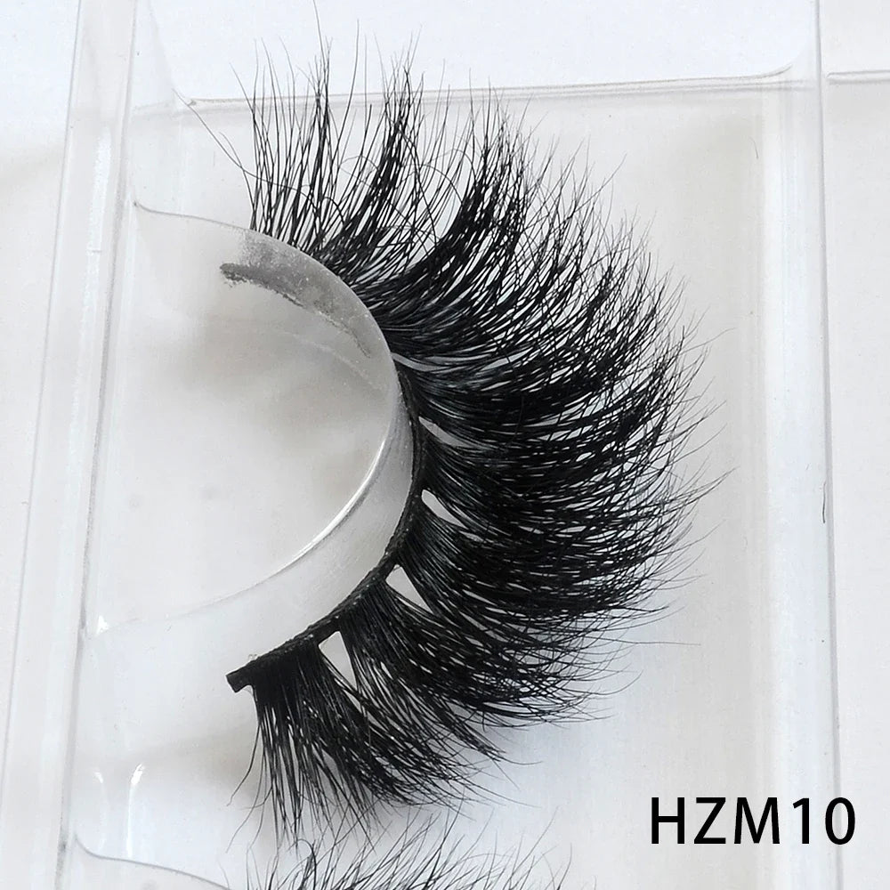 Dropshipping 15-18mm 3D Resuable Dramatic Wispy Mink Fake Eyelashes Makeup Strip False Lashes With Free Eyelash Packaging Boxes