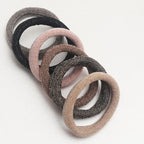 6PCS Women Glitter Hair Scrunchies Girls Elastic Hair Rubber Bands Hair Holder/Gum Hair Accessories Ponytail Hair Holders