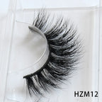 Dropshipping 15-18mm 3D Resuable Dramatic Wispy Mink Fake Eyelashes Makeup Strip False Lashes With Free Eyelash Packaging Boxes