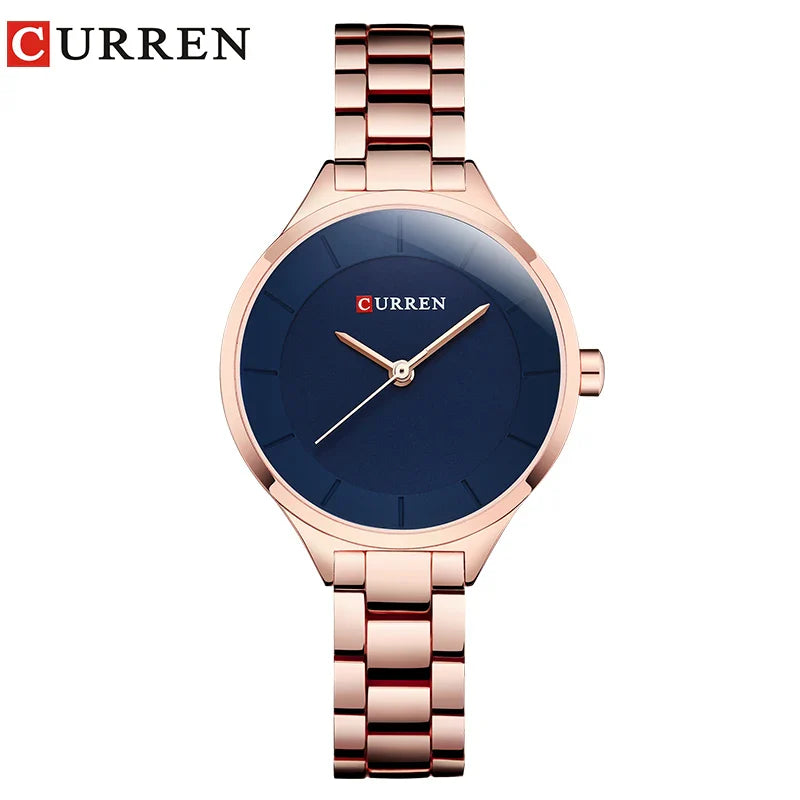 Curren 9015 Women Watches Luxury Gold Black Full Steel Dress Jewelry Quartz Watch Ladies Fashion Elegant Clock Relogio Feminino