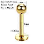 10Pcs/20Pcs/50Pcs G23 Titanium Labret Piercing Internal & External Design Lip Piercing Labret Stud Cartilage Helix Piercing