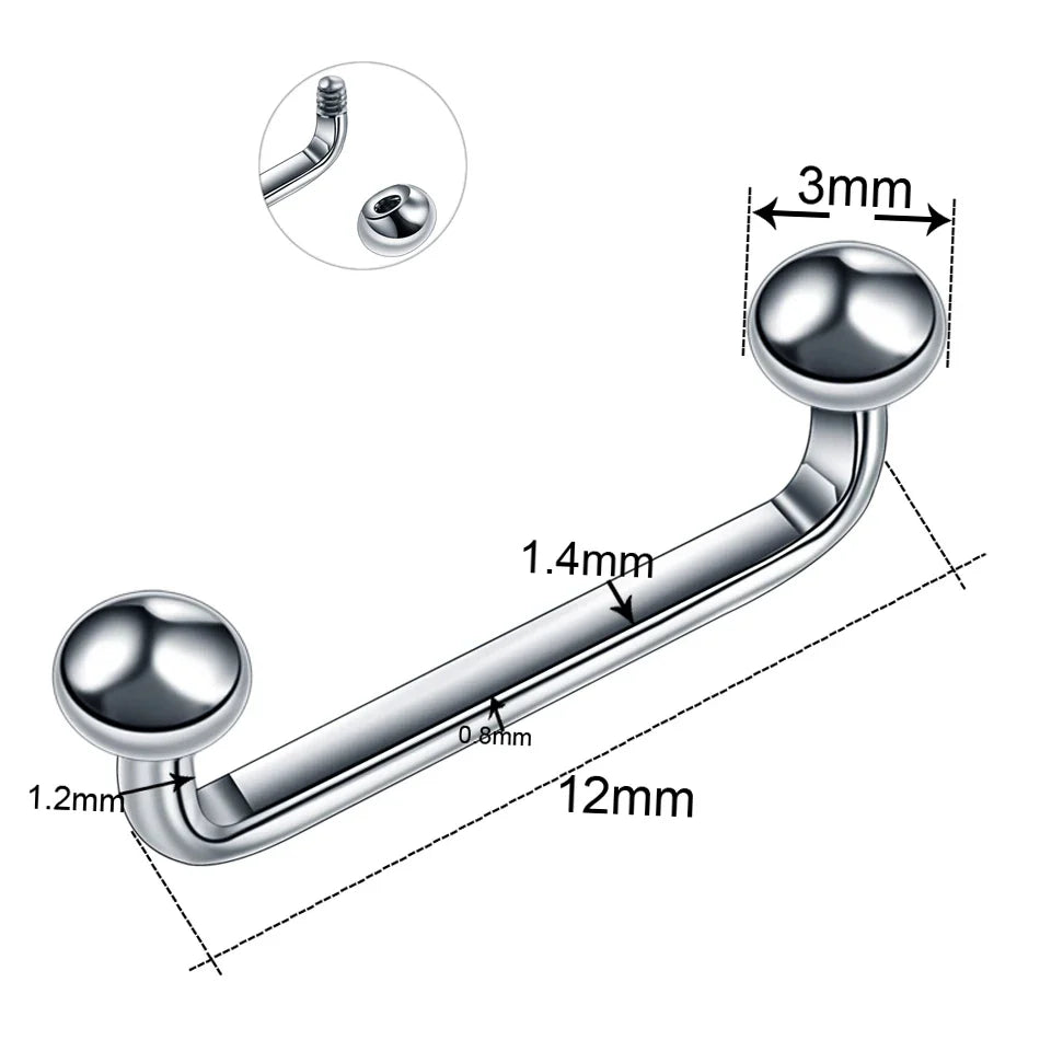 1Pc G23 Titanium Micro Dermal Piercing Crystal Dermal Anchor Piercing Top Internal &External Skin Diver Surface Piercing Jewelry