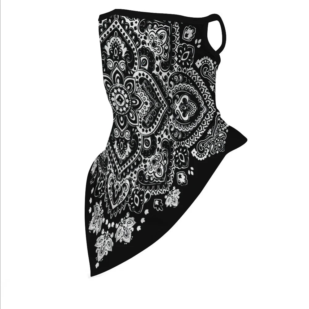 1PC Floral Print Multi-Function Scarf Neck Cover Face Mask Cycling Balaclava Bandana Scarf Cap Headwear Outdoor Sport Accessory