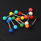 6PCS Stainless Steel Glorious Tongue Ring Bulk 14G Nipple Piercing Bar Lot Glitter Tongue Piercing Set Barbell Piercing Jewelry