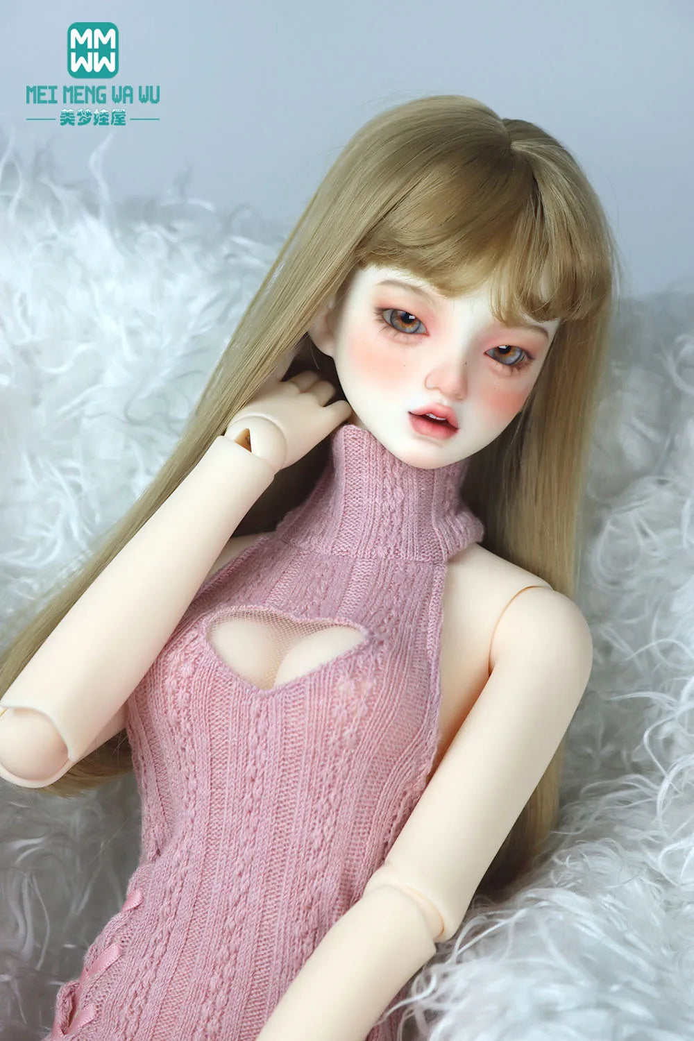 1/4 1/3 BJD clothes DD SD DDL MSD doll fashion hanging neck hanging neck sweater dress Arm sleeve