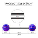 10/20PC Acrylic Tongue Ring Mixed Color Stainless Steel Tongue Piercing Barbell Wholesale Women Sexy Body Jewelry Gift Wholesale