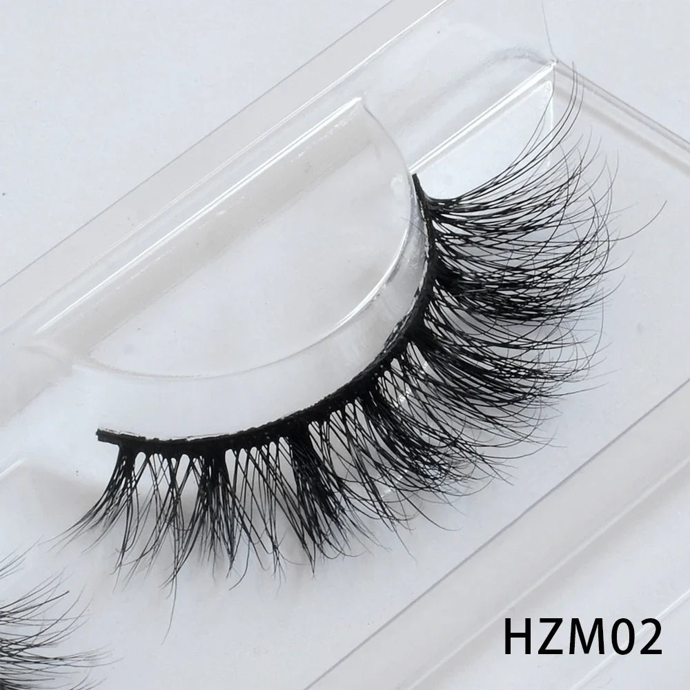 Dropshipping 15-18mm 3D Resuable Dramatic Wispy Mink Fake Eyelashes Makeup Strip False Lashes With Free Eyelash Packaging Boxes