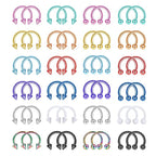 2pcs Stainless Steel Nose Hoop Ring Septum Rings Lip Studs Nostril Earrings Circular Tragus Ear Piercing Horseshoe Body Jewelry
