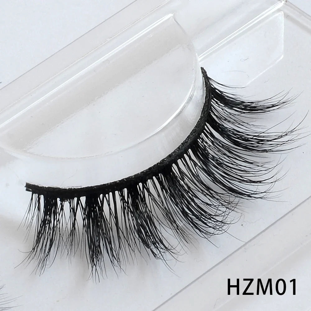 Dropshipping 15-18mm 3D Resuable Dramatic Wispy Mink Fake Eyelashes Makeup Strip False Lashes With Free Eyelash Packaging Boxes