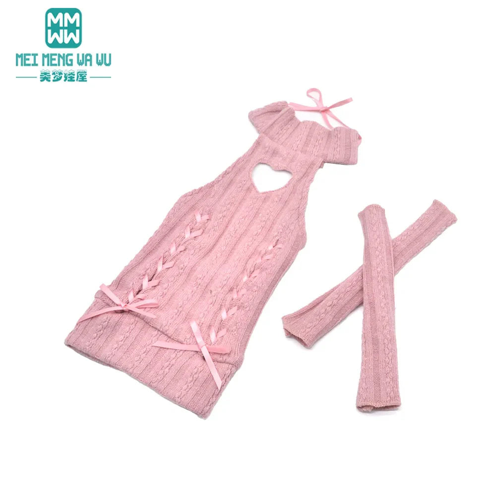 1/4 1/3 BJD clothes DD SD DDL MSD doll fashion hanging neck hanging neck sweater dress Arm sleeve