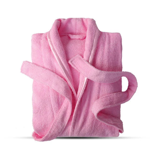 100% Cotton Toweling Terry Robe Lovers Soft Bath Robe Men And Women Nightrobe Sleepwear Male Casual Home Bathrobe Hotel Robe
