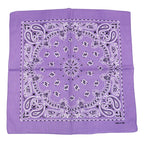 55CM Square Scarf  Women Spring Soft Color White Blue Purpel Khaki Paisley Cotton Headband Hip-hop Men Bandana