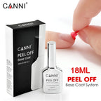 CANNI New 18ml Long Wear No-wipe Bright Topcoat Peeloff Base coat 5g Crystal Magnetic Cat Eye Gel Sparkling Glitter Varnishe