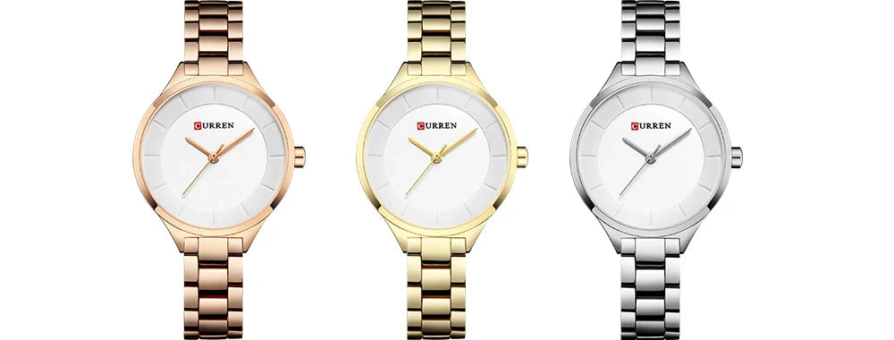 Curren 9015 Women Watches Luxury Gold Black Full Steel Dress Jewelry Quartz Watch Ladies Fashion Elegant Clock Relogio Feminino