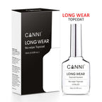 CANNI New 18ml Long Wear No-wipe Bright Topcoat Peeloff Base coat 5g Crystal Magnetic Cat Eye Gel Sparkling Glitter Varnishe