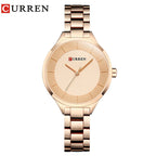Curren 9015 Women Watches Luxury Gold Black Full Steel Dress Jewelry Quartz Watch Ladies Fashion Elegant Clock Relogio Feminino