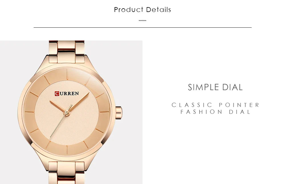 Curren 9015 Women Watches Luxury Gold Black Full Steel Dress Jewelry Quartz Watch Ladies Fashion Elegant Clock Relogio Feminino