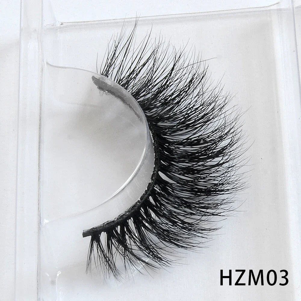 Dropshipping 15-18mm 3D Resuable Dramatic Wispy Mink Fake Eyelashes Makeup Strip False Lashes With Free Eyelash Packaging Boxes
