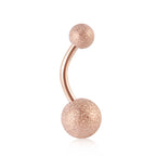 1Piece Surgical Steel Anodized Belly Button Rings Matte Balls Navel Studs Banana  Curved Barbell Body Piercing Jewelry 14g