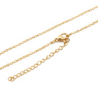 AHKNORMAILCUI 5pcs/Lot Stainless Steel 1 1.5 2mm Rolo Link Chain Necklace Gold 40 45 50 60CM Long Chain Lobster Clasp Necklace