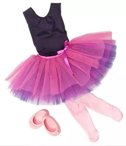 Ballet Yoga Training Suit Pajamas For American 18 Inch Girl Doll Clothes Accesories 43 cm Born Baby Items Our Generation Nenuco