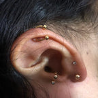 1Pc Moon Ball Smile Piercing Tooth, Labret Nose Ring, Conch Earrings, Nipple Genital Jewelry, Helix Tragus Piercing 1.2x6/8/10mm