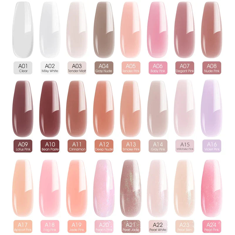 50ml Venalisa Soak off Thick Jelly Gel UV Construction Gel Builder Extend 24 Color Camouflage Milky White Nail Art Hard Nail Gel