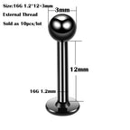 10Pcs/20Pcs/50Pcs G23 Titanium Labret Piercing Internal & External Design Lip Piercing Labret Stud Cartilage Helix Piercing