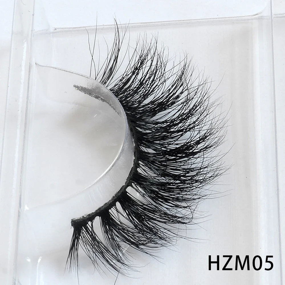 Dropshipping 15-18mm 3D Resuable Dramatic Wispy Mink Fake Eyelashes Makeup Strip False Lashes With Free Eyelash Packaging Boxes