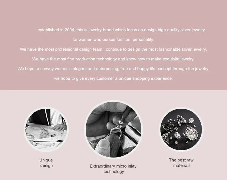 925 Silver New Arrival Four Claw Round Zircon Double Rings For Ladies Party Birthday Jewelry Gift