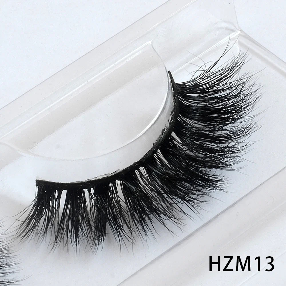 Dropshipping 15-18mm 3D Resuable Dramatic Wispy Mink Fake Eyelashes Makeup Strip False Lashes With Free Eyelash Packaging Boxes
