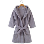 100% Cotton Toweling Terry Robe Kids Cartoon Robe Boy&Girls Hooded Robe Winter Warm Bathrobe Soft Sleeprobe Kids Casual Homewear