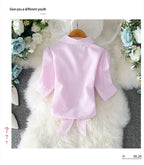 2023 Fashion Solid Color White Women Shirt Casual Blouses Autumn Half Sleeve Elegant Office Lady Tops 19870