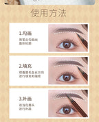 0.01mm Ultra Fine Liquid Eyebrow Pen Long Lasting Black Brown Waterproof Non-smudge Colorfast Natural Eye Brow Makeup Cosmetics