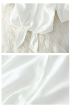 2023 Fashion Solid Color White Women Shirt Casual Blouses Autumn Half Sleeve Elegant Office Lady Tops 19870