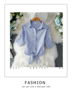 2023 Fashion Solid Color White Women Shirt Casual Blouses Autumn Half Sleeve Elegant Office Lady Tops 19870