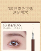 0.01mm Ultra Fine Liquid Eyebrow Pen Long Lasting Black Brown Waterproof Non-smudge Colorfast Natural Eye Brow Makeup Cosmetics