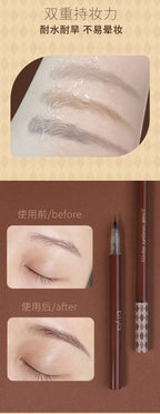 0.01mm Ultra Fine Liquid Eyebrow Pen Long Lasting Black Brown Waterproof Non-smudge Colorfast Natural Eye Brow Makeup Cosmetics