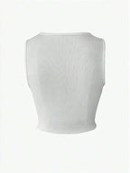 2024 Summer Fashion Cherry Teenage girls Sexy Letter Printed U Neck Tank tops Tops Women's Clothing