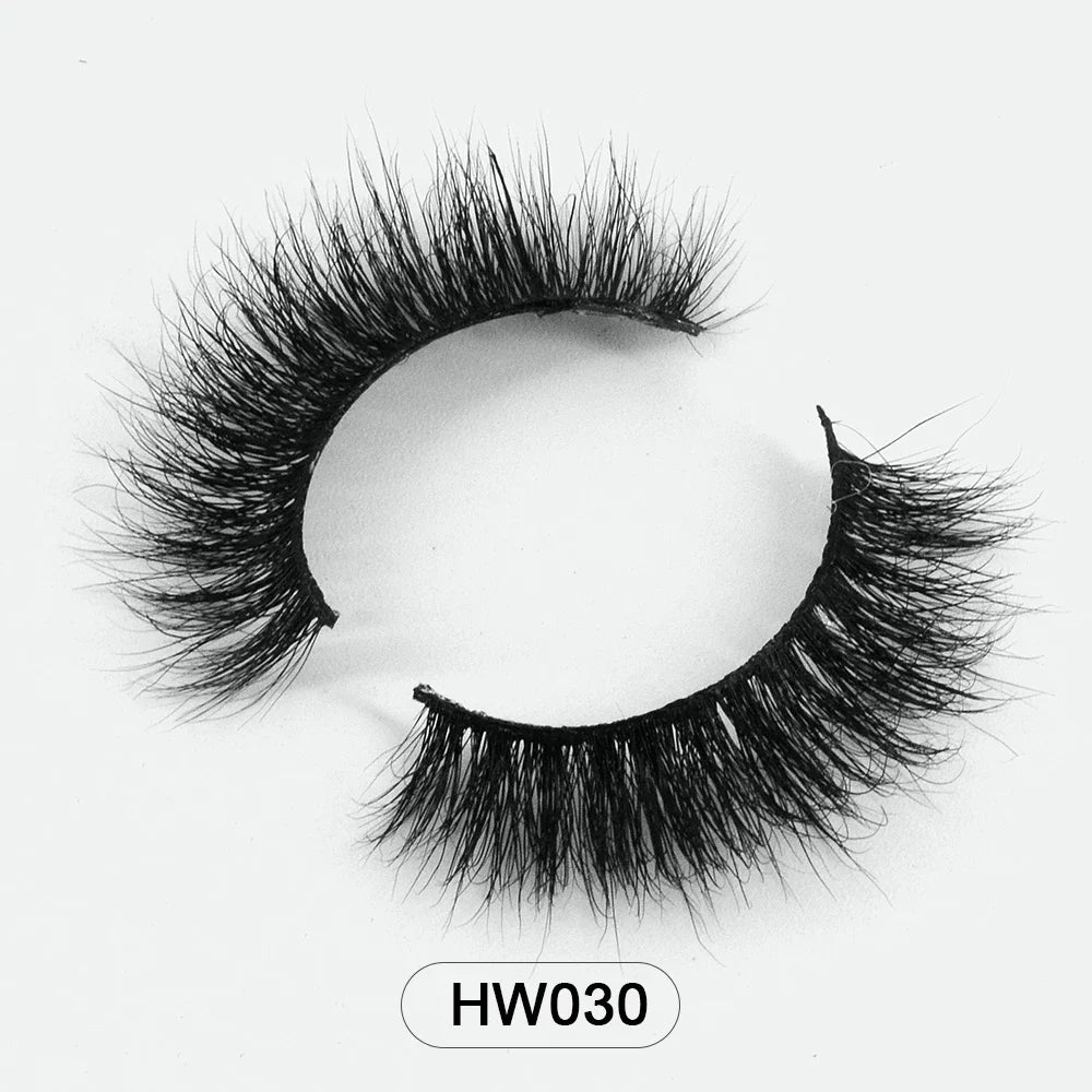 Dropshipping 15-18mm 3D Resuable Dramatic Wispy Mink Fake Eyelashes Makeup Strip False Lashes With Free Eyelash Packaging Boxes