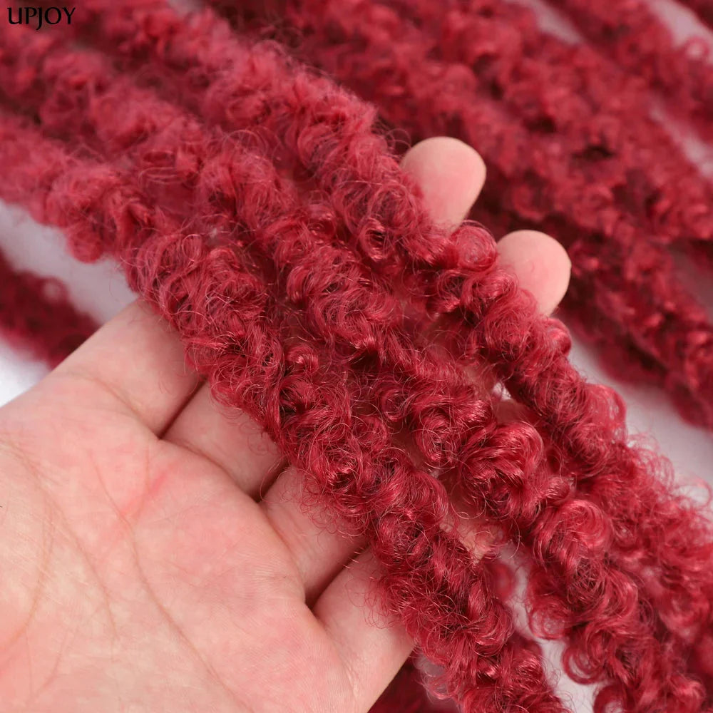 Butterfly Locs Crochet Hair 12 inch Handmade Butterfly Soft Locs Crochet Hair Extensions Synthetic Braiding Hair 12Strands/pack