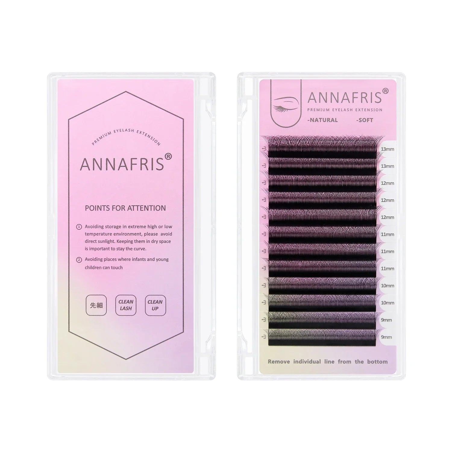 ANNAFRIS W Shape 6D Volume Eyelash Extension False Mink Soft Natural Premade Fans Lash 6D W Shaped Easy Faning Eyelashes