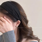 2025 Korea Elegant Chiffon Wide Hairbands Headband Women Girls Gift Scrunchie Hair Head Hoop Band Accessories Headdress Headwear