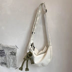 Canvas Crossbody Bag Large Capacity Hip-Hop Street Style For Both Men And Women