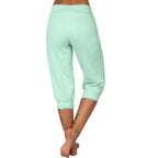 Classic Solid Color Jogging Pants Women Cotton Linen Capris Trousers Bandage Double Pocket Pants Summer Beach Vacation Wear