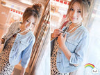 2023 Spring/Summer New Denim Jacket Women's Korean Casual Slim All-Match Short Crop Sleeve Short Sleeve Denim Button Up Top