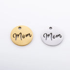 5pcs/Lot Making Mother's Day Unique Gift Pendants Stainless Steel Hollow Mom Letter Charms For Necklace Bracelet Accessories DIY